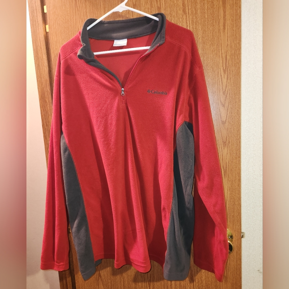 Columbia Men's XXL Red And Gray Pullover - Picture 4 of 8